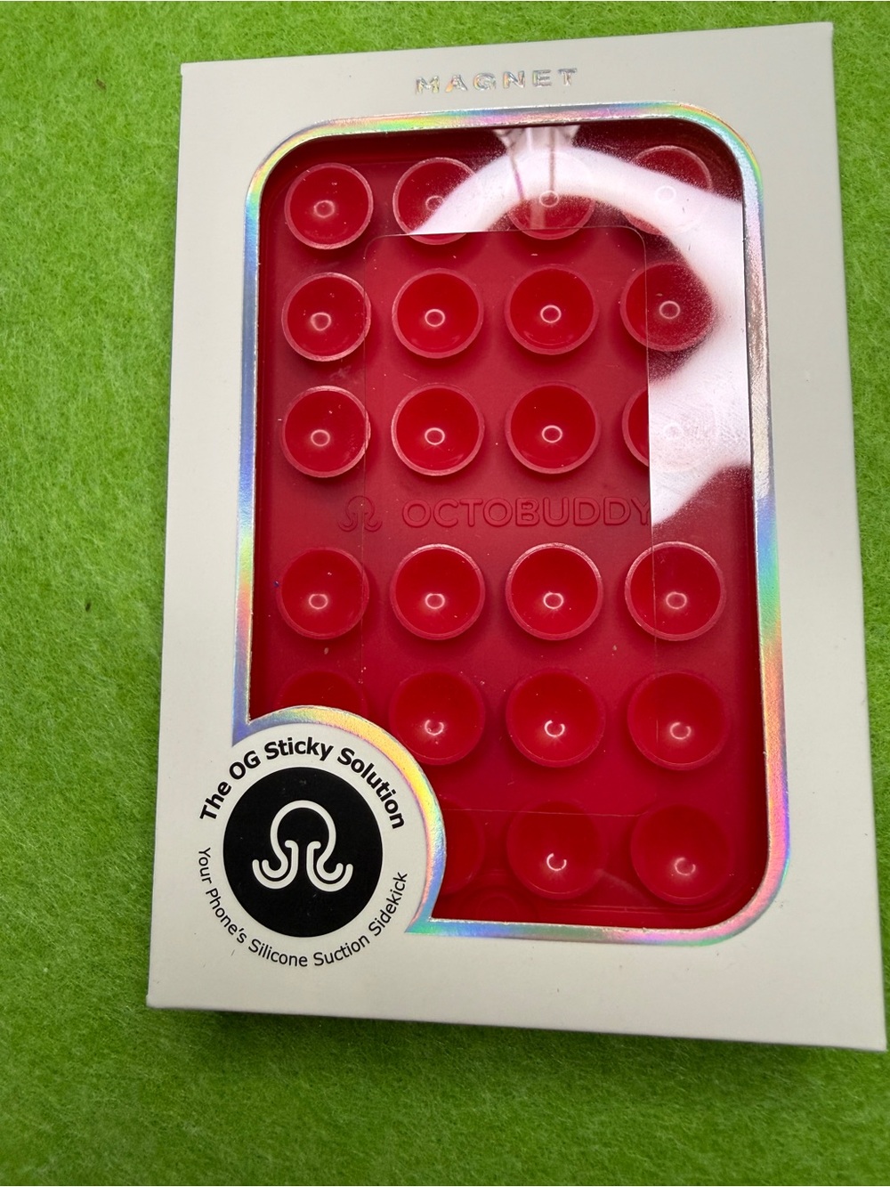 Red Magnetic Silicone Phone Grip Mount